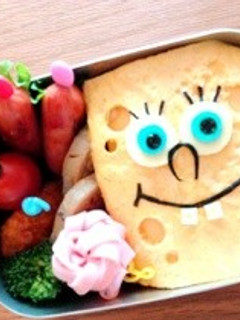 キャラ弁☆スポンジボブ-レシピのメイン写真