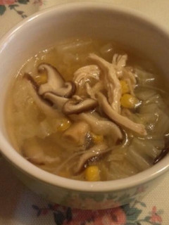 鶏のゆで汁で☆スープ-レシピのメイン写真