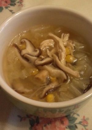 鶏のゆで汁で☆スープ-レシピのメイン写真