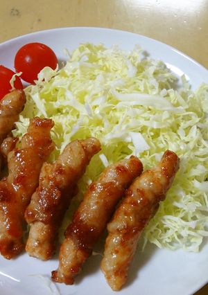 くるくる♪豚薄切りの生姜焼き＊お弁当にも-レシピのメイン写真
