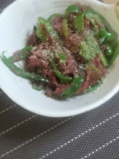 ピーマンとコンビーフのマヨ醤油炒め-レシピのメイン写真