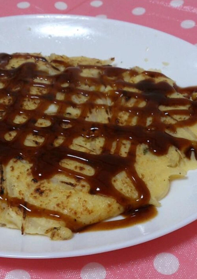 茹で失敗のパスタ活用☆*ﾟお好み焼き風-レシピのメイン写真