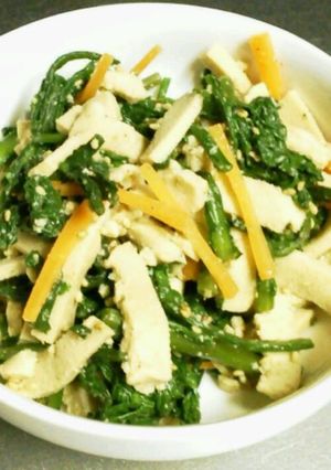 春菊と高野豆腐のごま和え-レシピのメイン写真