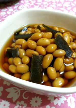 懐かしの味＊大豆の水煮で昆布豆-レシピのメイン写真