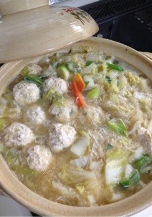 味噌香る❤ふわうま鶏肉だんご鍋-レシピのメイン写真
