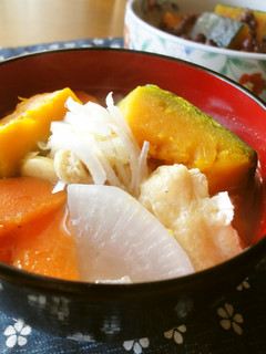 冬至に*南瓜のほうとう風味噌汁-レシピのメイン写真