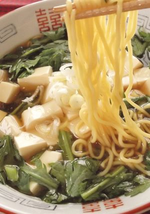 シャッキリ春菊のあんかけ豆腐ラーメン-レシピのメイン写真