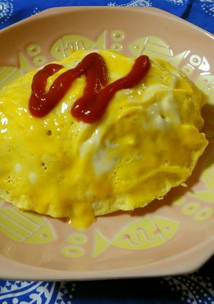 ふんわり♪卵のっけオムライス-レシピのメイン写真