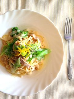 キャベツとベーコンの柚子チーズパスタ♪-レシピのメイン写真