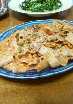 簡単☆コクまろクリーミー山椒豚キムチ-レシピのメイン写真