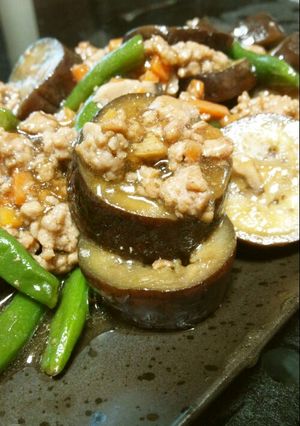*茄子のとろ~り挽き肉あんかけ*-レシピのメイン写真