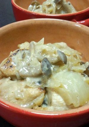 鶏胸とキノコのみそクリーム煮-レシピのメイン写真