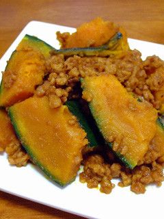 かぼちゃのカレーそぼろ炒め-レシピのメイン写真