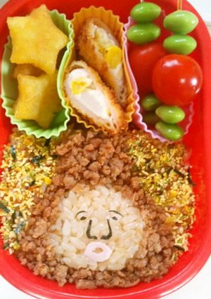☆こびとづかん☆カクレケダマ☆キャラ弁-レシピのメイン写真
