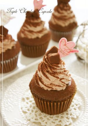 ⁂トリプルショコラカップケーキ⁂-レシピのメイン写真
