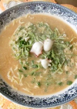 麺の力中華そばで、豆苗とたこのカキ玉風♪-レシピのメイン写真