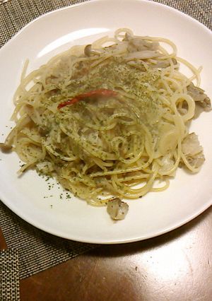 塩麹キノコとホタテのパスタ-レシピのメイン写真