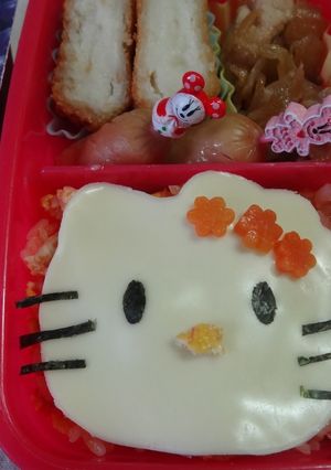 キャラ弁　キティ-レシピのメイン写真