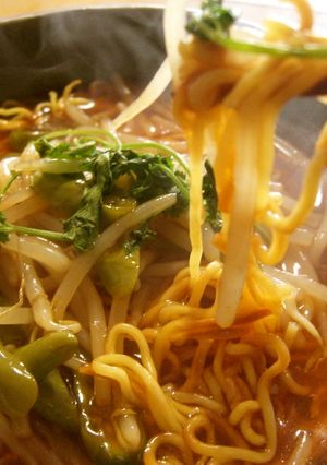 麺の力・中華そば♪焼きつけ餡かけラーメン-レシピのメイン写真