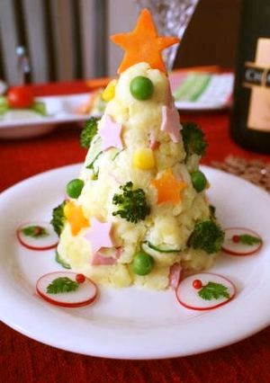 ポテトサラダdeクリスマスツリー-レシピのメイン写真
