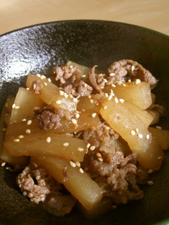 大根と牛肉の甘辛炒め-レシピのメイン写真