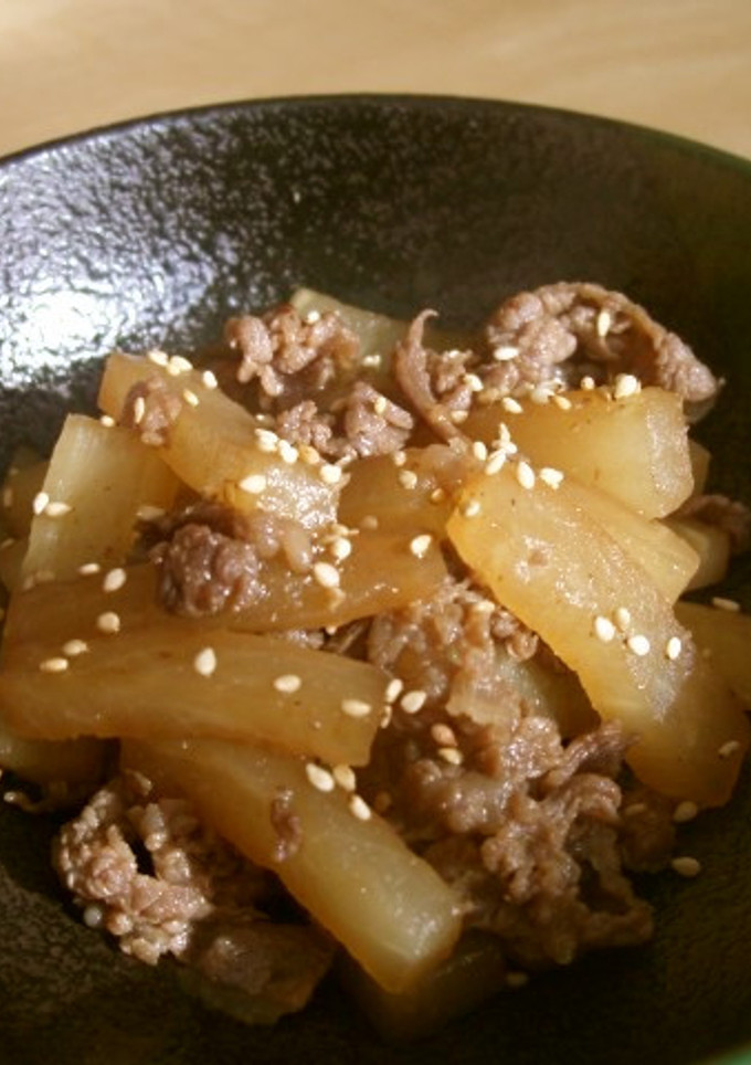 大根と牛肉の甘辛炒め-レシピのメイン写真
