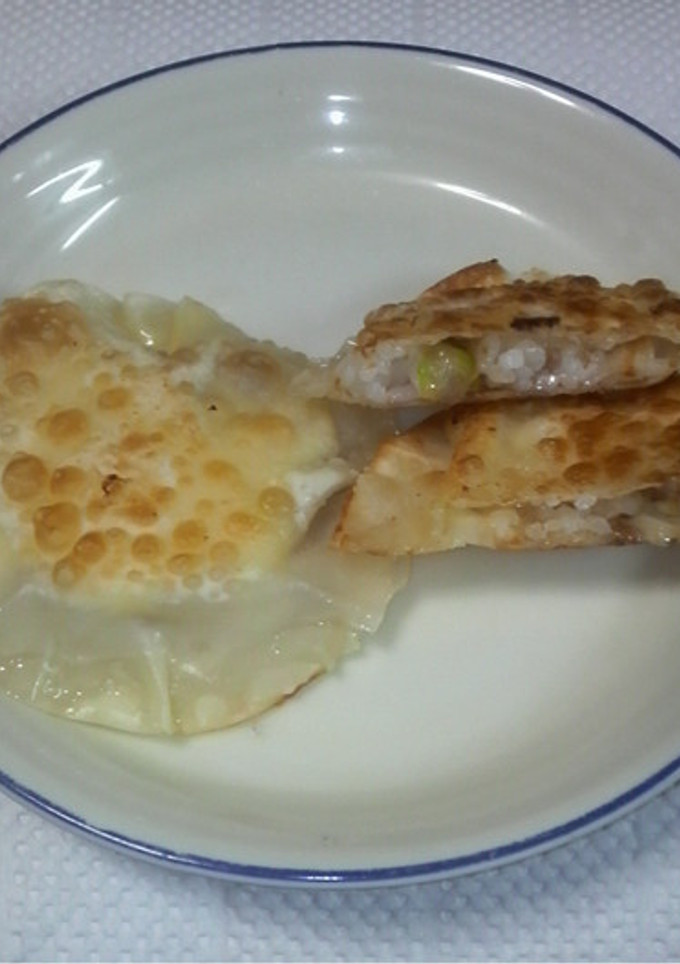 挽肉ご飯の餃子の皮挟み焼き-レシピのメイン写真