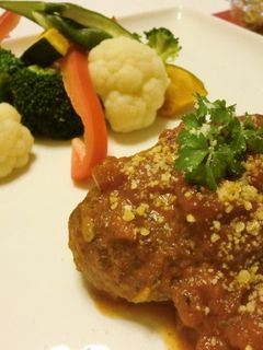 トマトホールで♪我が家の煮込みハンバーグ-レシピのメイン写真