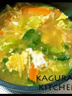 冷え性改善スープ2:チンゲン菜の卵スープ-レシピのメイン写真