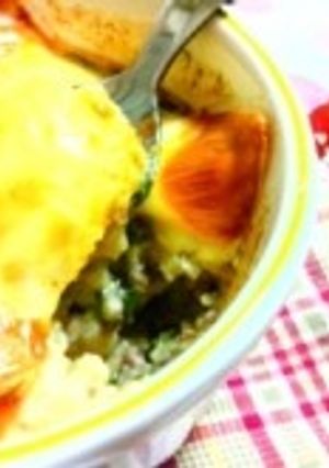 うどんスープde長芋と挽肉の豆乳グラタン-レシピのメイン写真