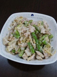 白菜鶏肉アスパラサラダ-レシピのメイン写真