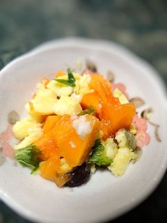 お節にも☆柿とさつま芋の塩麹和え-レシピのメイン写真