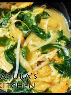 冷え性改善スープ3:キムチの豆乳味噌汁-レシピのメイン写真
