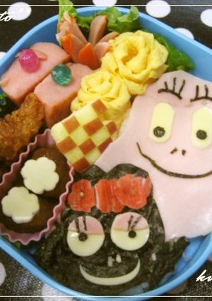 キャラ弁☆のり弁deバーバパパ-レシピのメイン写真