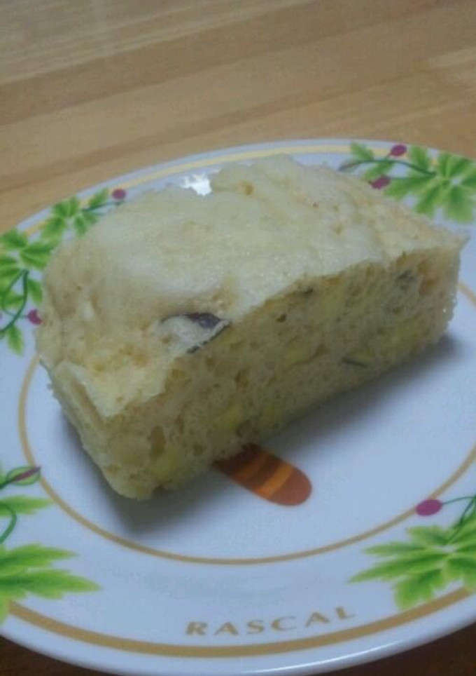 ﾘﾝｺﾞとｻﾂﾏｲﾓの簡単蒸しｹｰｷ-レシピのメイン写真