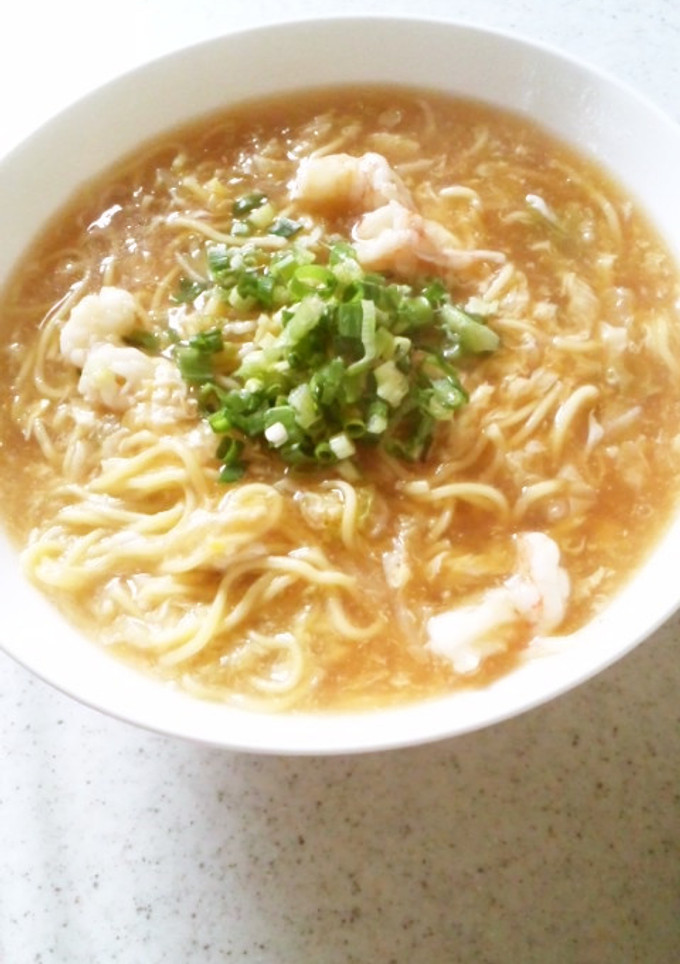 エビと白菜のとろ～りかきたまラーメン-レシピのメイン写真