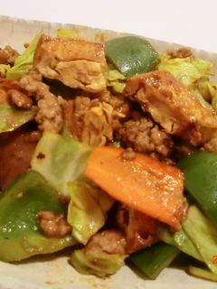 厚揚げとキャベツのひき肉味噌炒め-レシピのメイン写真
