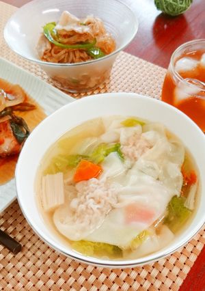 ✿野菜たっぷりワンタンスープ✿-レシピのメイン写真