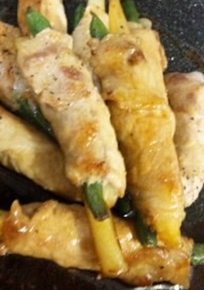 簡単！冷凍ポテトといんげんの肉巻き-レシピのメイン写真