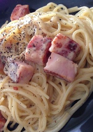 生クリーム無しでカルボナーラ-レシピのメイン写真