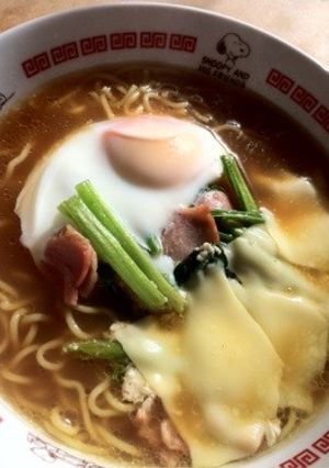 ほうれん草とベーコンのラーメン-レシピのメイン写真