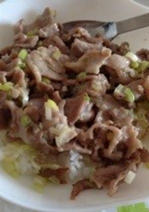 ネギ塩豚丼-レシピのメイン写真