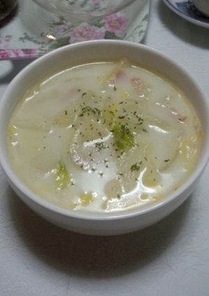 朝食に♪ほっこり具沢山ミルクスープ♪-レシピのメイン写真