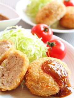 鶏ゴボウの味噌だれメンチカツ-レシピのメイン写真