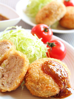 鶏ゴボウの味噌だれメンチカツ-レシピのメイン写真