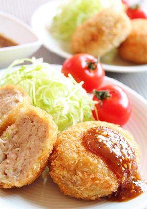 鶏ゴボウの味噌だれメンチカツ-レシピのメイン写真