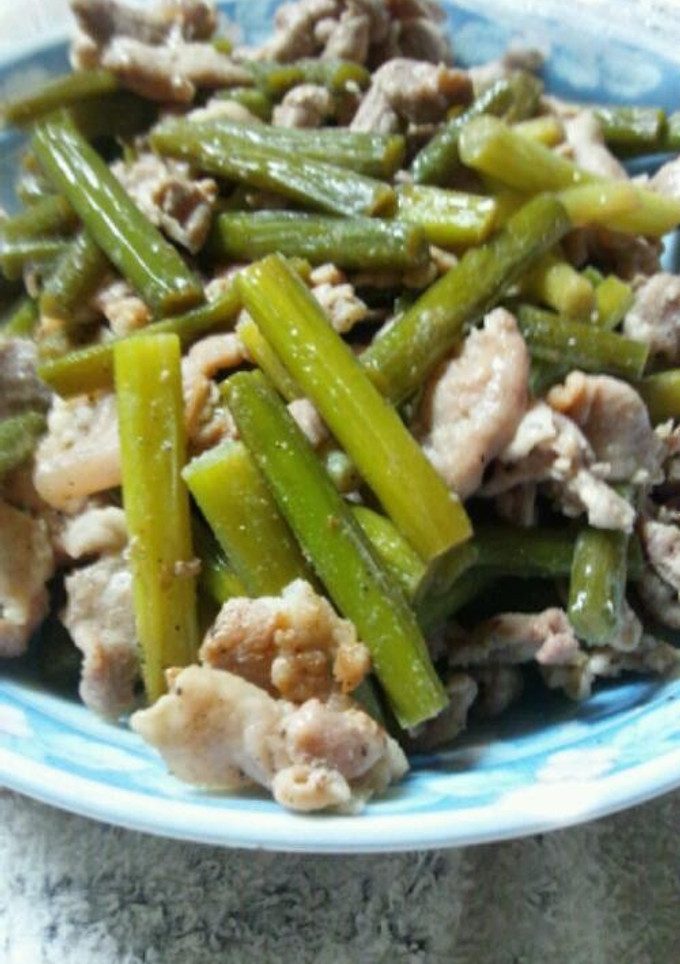 にんにくの芽と豚肉炒め-レシピのメイン写真