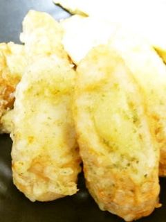 さつまいもと里芋のちくわのいそべ揚げ-レシピのメイン写真