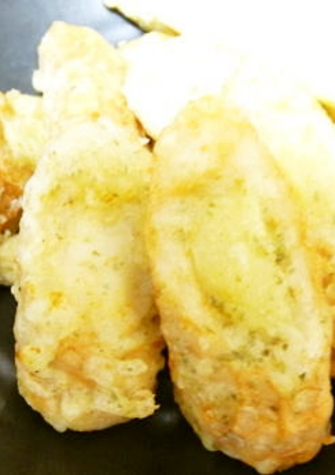 さつまいもと里芋のちくわのいそべ揚げ-レシピのメイン写真