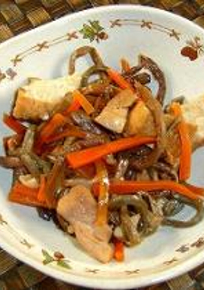 ぜんまいと厚揚げの煮物-レシピのメイン写真